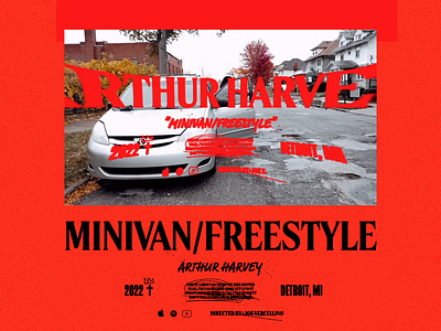 Minivan/Freestyle animated animation arthur harvey detroit freestyle indie minivan motion graphics music music video poetry rap subtitles texture title design underground video