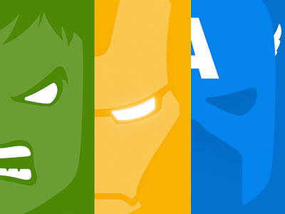 Heroes blue captain america design green heroes hulk ironman posters simple yellow