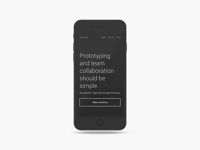 Minimal Mobile Mockup app iphone template landing page lightweight minimal mobile mockup prototyping