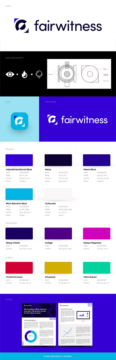 fairwitness branding color design graphic design logo template vector