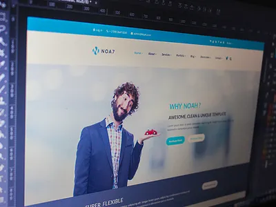 Noa7 - Multi Purpose PSD Template behance landing page themeforest