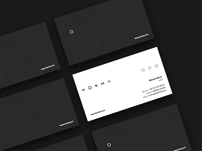 My materials - part. II black business cards circles deep logo space