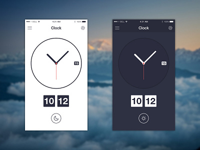 Timmer app iOS app application flat ios iphone photoshop timmer ui ux
