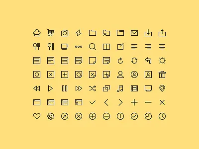 [PSD Freebie] 70 Simple Icons free free icons free psd freebie icons line icons psd simple
