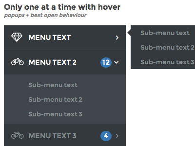 LemonStand sidebar menu dark menu montserrat sidebar webapp