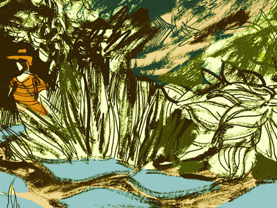 The secret path at Hever Castle castle drawing england flora illustration london nature observational photoshop plants visual journalism