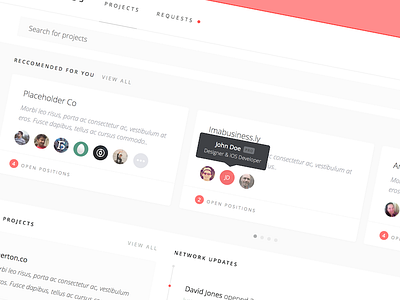 Likeminds interface network ui