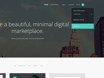 Cleayn - WIP Ecommerce commerce digital downloads easy ecommerce minimal theme wordpress