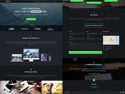 Bronson template website html interface responsive site template theme themeforest ui user interface web web design website