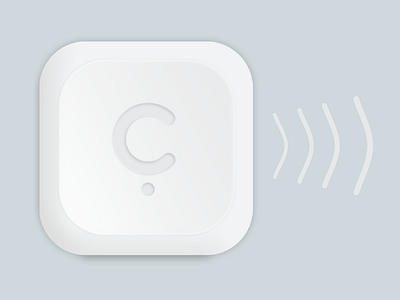 Beacon technology beacon icon marketing page minimal placeholder raster signal white