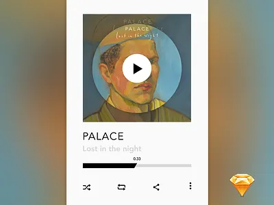 Sketch Free Player - Complete UI kit artist free freebie freebies music photoshop player psd sketch soundcloud ui ux