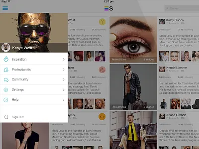 Styleflection artsnpepper beauty community ios ipadapp styleflection uiux