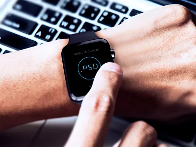 Apple Watch Free Mockup PSD_ver.3 app apple free hand ios macbook mockup pc psd template watch