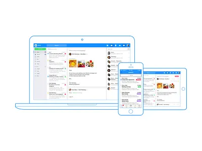 PEPS Responsive UI app collaboration email file sharing flat ui product responsive ui