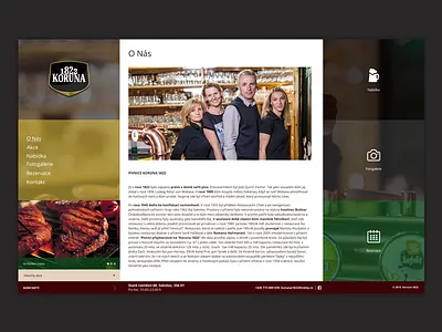 About black branding colored gold gray green grid koruna1822 webdesign website