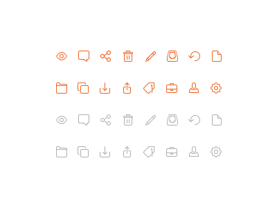 ViewFlux Icons delete edit icons orange vector view viewflux