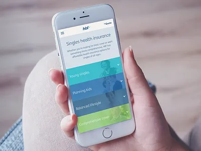 Health Insurance Mobile Design health insurance landing page mobile responsive ui ux