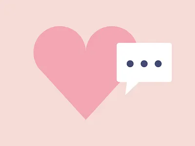 23/100 heart speech bubble