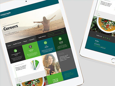 Nuffield Health iPad app black design grid ipad responsive ui user interface web design