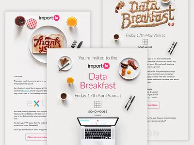 Data Breakfast Email campaign breakfast campaign email event food lettering mailchimp morning