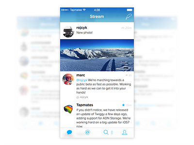 Twiggy Stream app apple ios ios 8 iphone ui