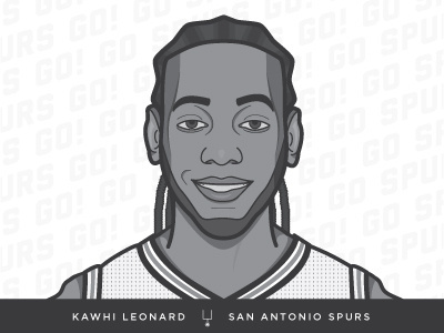 Defensive Player of the Year basketball caricature cartoon illustration kawhi leonard nba san antonio spurs spurs vector