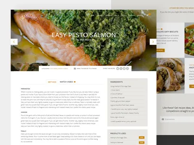 Porridge Oats Company Website interface recipe responsive ui ux