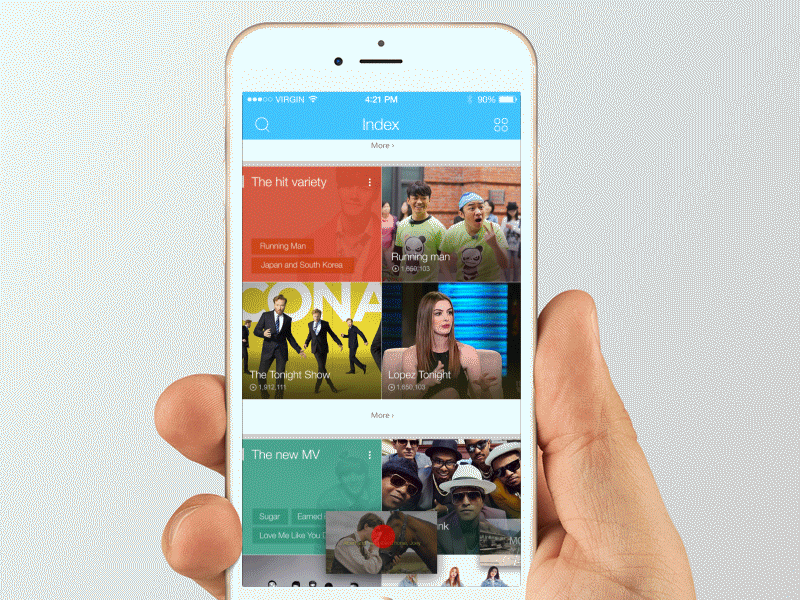 Floating Player flat flat design gif ios iphone player ui user experience user interface ux video youku