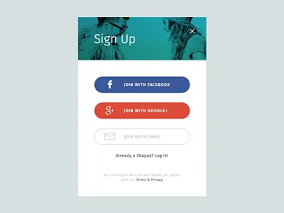 Social Signup / Login UI | Shopa design digital e commerce login product responsive shopa signup ui ux web