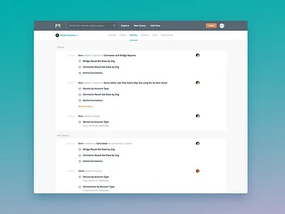 Mode Activity Stream activity stream timeline ui