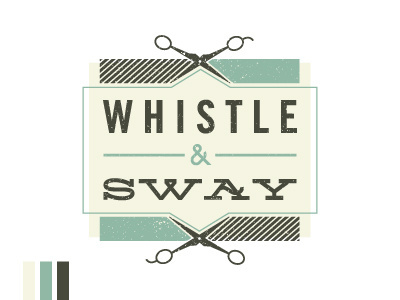Logo Proposal (2) badge barbershop branding hair salon logo retro scissors wip