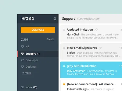 Inbox applicaton mail web
