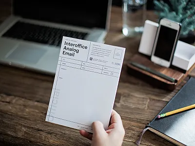 Analog Email analog email notepad paper