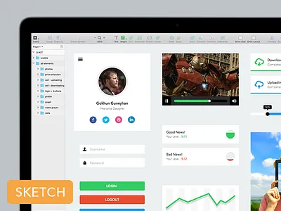 UI Kit / Sketch elements free freebie kit sketch ui
