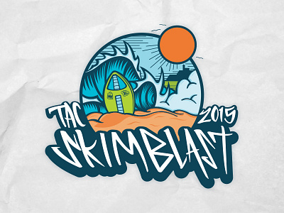 Skimboard Contest Custom Artwork art beach friday illustration illustrator sand skimblast sun tac vector wave