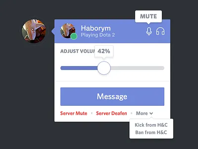 User Hovercard design desktop discord flat flat design hovercard pop out popout tooltip ui user user interface