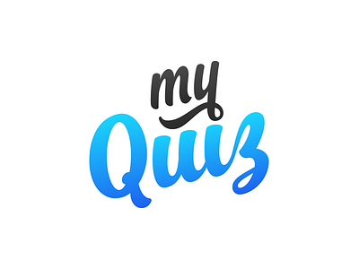My Quiz handwrite logo quiz