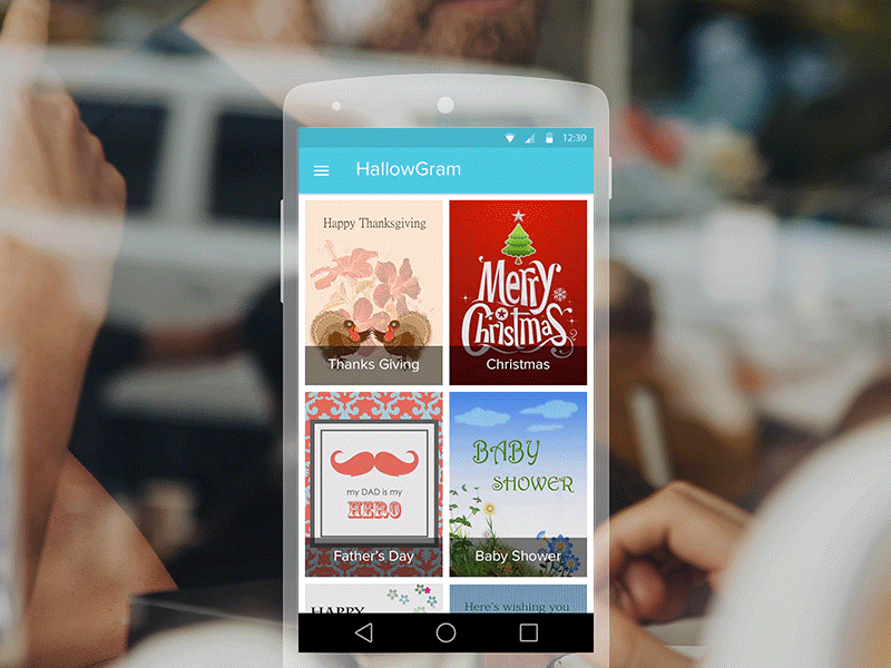 HallowGram Menu Animation android animation drawer gif hamburger icon lollipop material design menu mobile ui ux