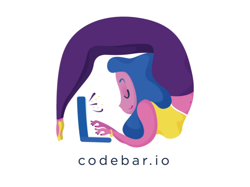 Mind the code animation code gif girl illustration vectorial yoga