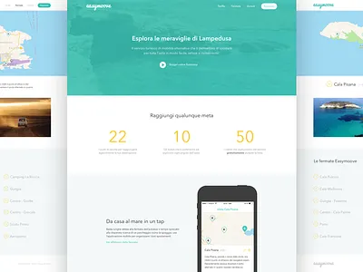 Easymoove Website app design hero landing minimal ui video web