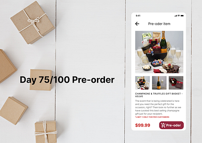 <100 day challenge> Day 75 Pre-order 100daychallenge dailyui design ui ux