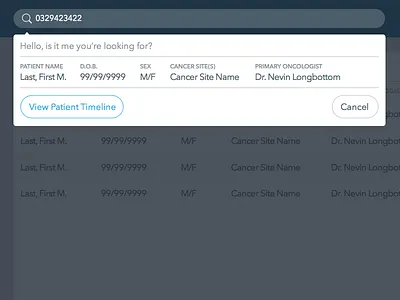 Lookup Iteration data healthcare lookup oncology platform record