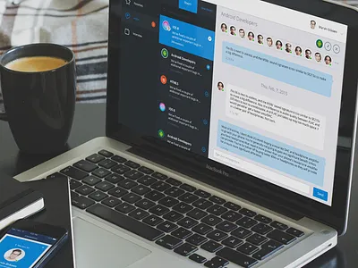 Smart Hire Web App chat flat group inbox navigation web app