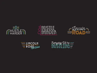 Miami Neons design lettering neon signage typography