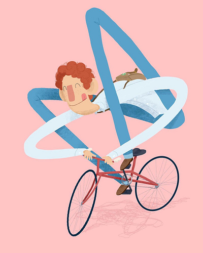 Bicycle bicycle bike childrens illustration illustration legs lon noodle arms noodle limbs procreate