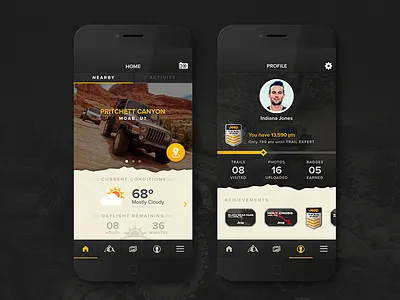 Jeep Badge of Honor checkin community iphone jeep moab off roading profile trails ui wrangler