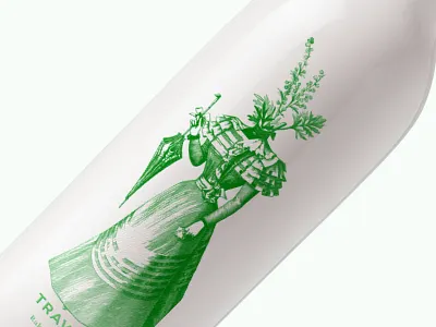 Travarica brandy design herb brandy illustration packaging