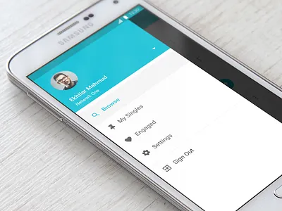 Android App Material Design Sidebar app concept google itsekhtiar material material design menu sidebar ux visual