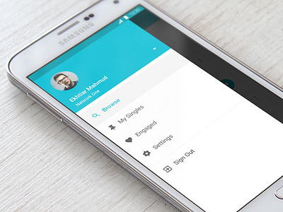 Android App Material Design Sidebar app concept google itsekhtiar material material design menu sidebar ux visual
