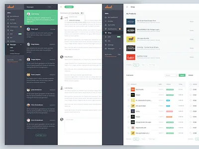 Dashboard/Messages admin avatar chat dashboard email messages profile shop stats ui web website